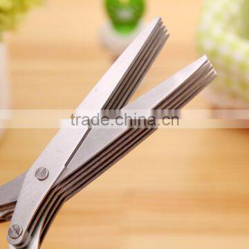 FDA ceritfication Stainless Steel Chopped Green Onion 5 Blade Scissors