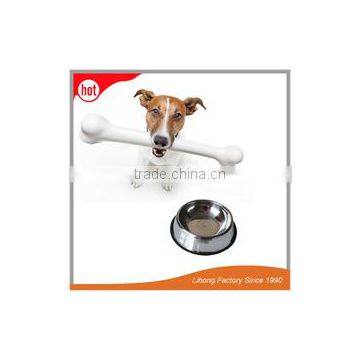 Hot Sell Dog Bowl With Side Grip Handle Rubber Ring Metal Stainless Steel Eating Surface Animal Pet Feeder/waterer