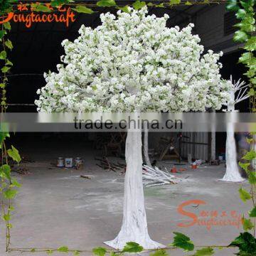 artificial white tree Fake Silk White Artificial Cherry Blossom Tree Wedding Decor Flower