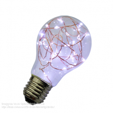 copper wire mini lights RGB Flash unusual fairy lights A60 New Style Copper Wire LED Star collection Bulb Series