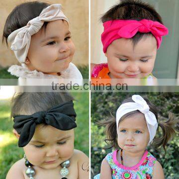 pure color fancy knotted baby headband baby stretch headbands