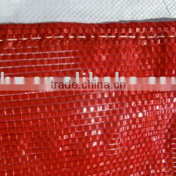 pp mesh leno bag, potato onion Packaging Bags,rose red,cheery color.shinny!