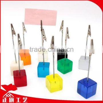 Assorted colors 25*25*25mm cube base alligator metal clips