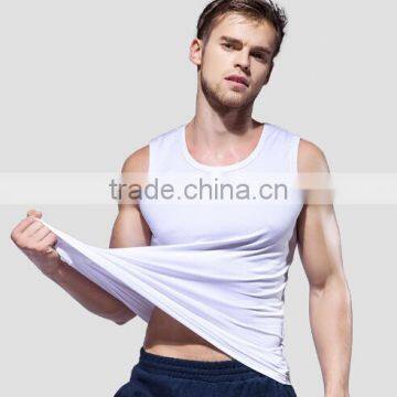 Wholesale Gym Fitness Plain Tank Top Dry Fit Custom Singlet Vest Men photo-2
