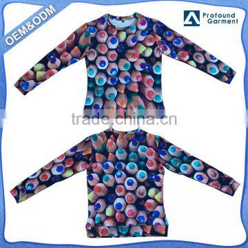 wholesale summer bulk womens clothing fitness apparel 2016 sublimation 3d crewneck custom sweatshirt women printing manufacturer