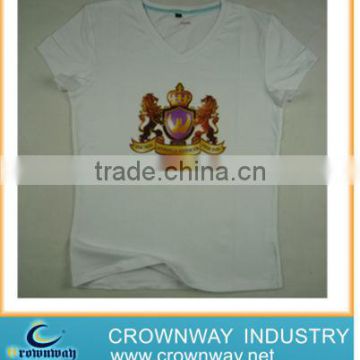 New fashion Two lions and a golden cup transfer printing T shirt for men