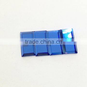 Glass square flat back mirror stone loose beads for garments accessories and bags accessory decoration