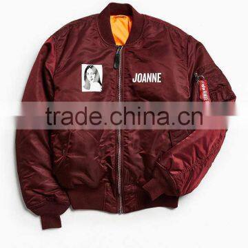 Custom Made Your Own Design Lady Gaga Joanne Tour Bomber Jacket Advertising Printing Logo Unisex Waterproof Nylon Jacket photo-3