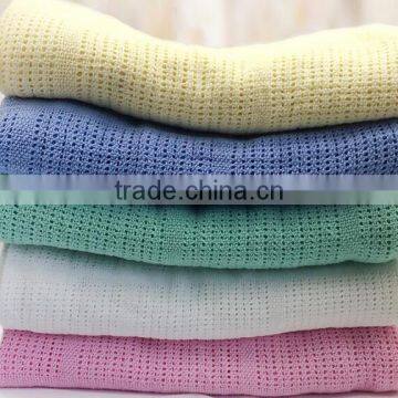 oem custom eyelet piontelle crochet cotton knitted throw blankets for babies