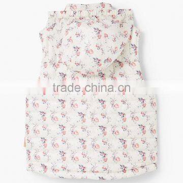 Kids Girls' Polyester Printed Stylish Quilted Padding Vest photo-2