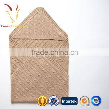 High Quality Knit Cable Cashmere Blanket photo-6
