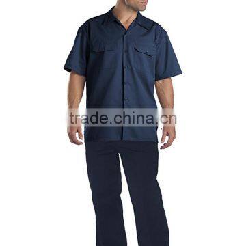 OEM Short Sleeve Shirts And Trousers Uniforms Working For Mechanics Sell well in North America