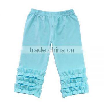 Wholesale Toddler Leggings Fitting Ruffle Boutique Girls Pants Kids Cotton Pants photo-2