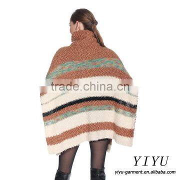 2016 New Style Turtleneck Poncho Sweater 100% Cashmere Poncho for Women photo-2