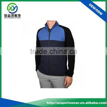 OEM Custom Contrast Color Full Zipper Polyester Nylon Men's Sweatshirt photo-2