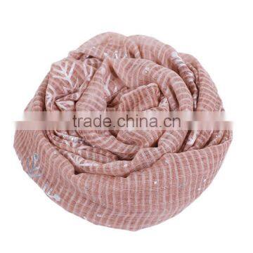 Cotton Polyester Blend Scarves & Wraps Rectangle Silver Dark Pink Christmas Snowflake Chinese Scarf photo-3