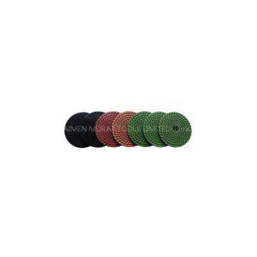 Colorful Sprial Diamond Flexible Wet Polishing Pads DM-04