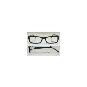 Black And White Acetate Optical Frames For Lady , Classical Double Colors