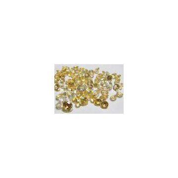 Round Natural Loose Gemstones Golden Yellow Sapphire AAA 0.8MM-2.0MM