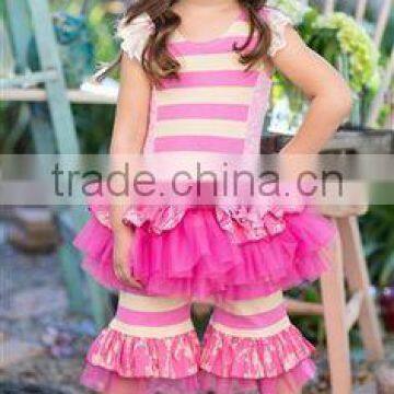 High Quality Summer Tutu Sweet Baby Applique Lace Ruffle Dress for Girls photo-6