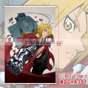 Adventure Cartoon Fullmetal Alchemist Golden Hair Boy Edward Elric Wallscrolls Wholesale Good Quality Anime Wall Scrolls