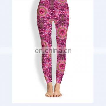 High end gym leggings printed wholesale cotton leggings for women