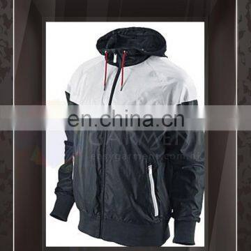 OEM Design Hot Sales Outdoor Waterproof Zip Contrast Color Logo Printing Men Sport Winbreaker