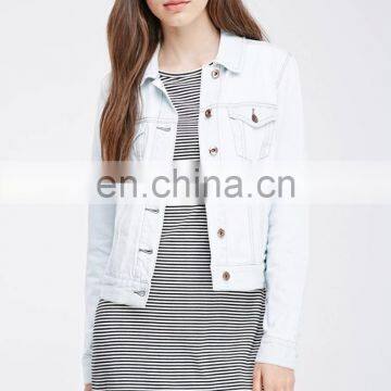 China Factory Supply Long Sleeve Classic Denim Jacket Women Cheap Wholesale photo-6