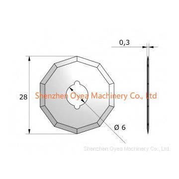 Bullmer round knife blades