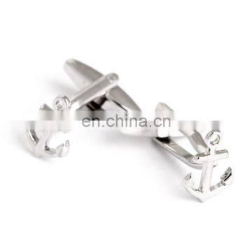 Boat Anchor Men Shirt Silver Cufflinks photo-2