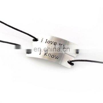 Wax Cord Stamped Metal Friendship Bracelets photo-4