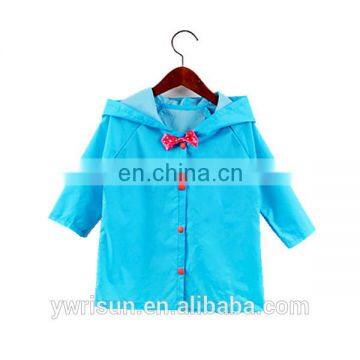 Hot Selling Girls Windproof Raincoats Kids Nylon Custom Rain Coat For 1-10 T