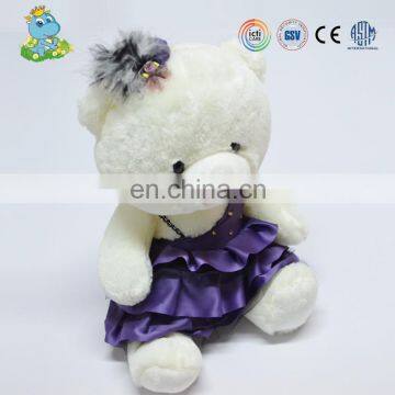 Good quality fashion wear skirt teddy bear toy for kids gift