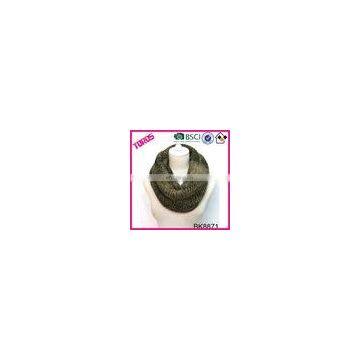 WINTER ROUND NECK SCARF FASHION KNIT LOOP SCARF