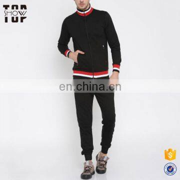 China product mock collar latest design tracksuit men fleece tracksuit plain