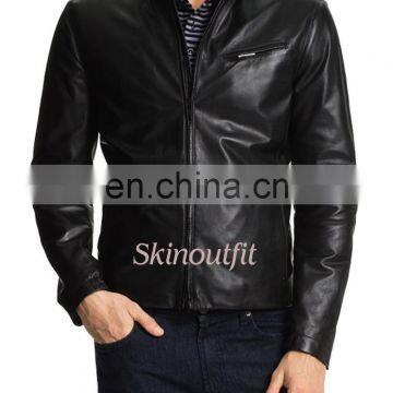 MEN'S FASHION LAMB SKIN LEATHER JACKET