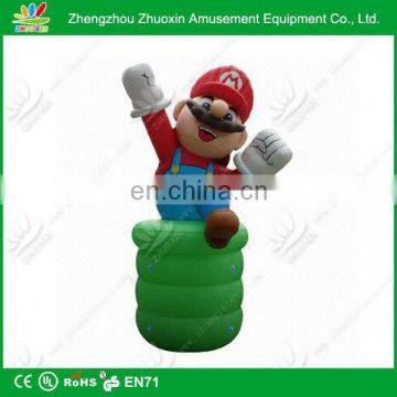 Amusement park rides kids games inflatable movable cartoon character