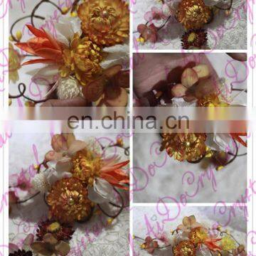 Aidocrystal Wedding Diamond Headpiece,artificial Bridal Hair Flower Accessories for Party photo-3