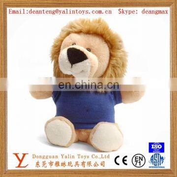 Lifelike plush stuffed animal toy mini cute lion with dress for kids