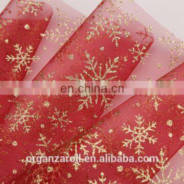 2015 Hot sale christmas organza fabric roll