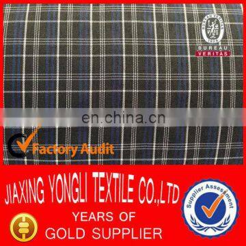 Jacket lining black plaid fabric