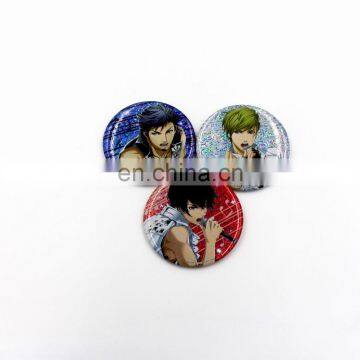 Laser anime character pin badge