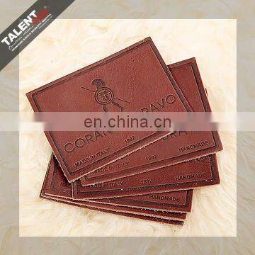 High Quality Customized Private Brand Name Logo Jeans Genuine Leather Patch in Garment photo-5