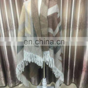 2016 Winter HYJ20160425-2 Yarns Warm Scarf With Tassels Square Pashmina Poncho Kick Pleat Pashmina Poncho photo-3