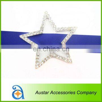 Star Diamante Rhinestone Buckle Ribbon slider For Wedding Invitation