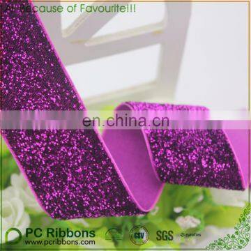 Factory supply 1 1/2" non-elastic glitter ribbon for decoration garment