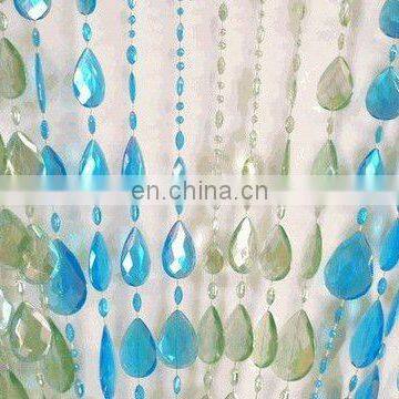 Blue/Lime Raindrop Doorway Beaded Curtains