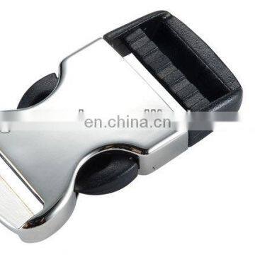 metal and plastic insert buckle for bag