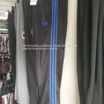 Three Bars Men's Sports Trousers Loose Straight Tube With Down Casual Pants photo-4