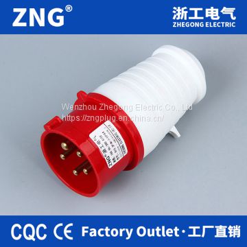 32A 380V 5 Pin industrial plug ip44 splashproof, industrial power plug 32A 3P+N+PE for exporting